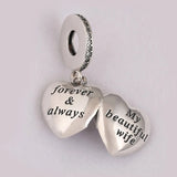 Silver Women's Bracelet Pendant, DIY Jewelry Forever Charm for Lady Bangle