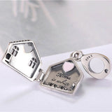 Pale Pink Enamel Pendant Silver Bracelet DIY Jewelry for Women