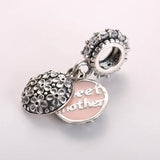 Women Bracelet Pendant Silver DIY Jewelry Mother Daisy Charm Lady Bangle