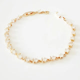 Rose 585 Jewelry Long 5MM Wide Hand Catenary Zircon Link Bracelets