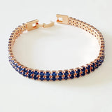 Women's Rose 585 Jewelry Stone Link Bracelet 19CM Long