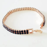 Women's Rose 585 Jewelry Stone Link Bracelet 19CM Long