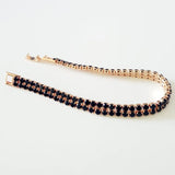 Women's Rose 585 Jewelry Stone Link Bracelet 19CM Long
