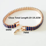 Women's Rose 585 Jewelry Stone Link Bracelet 19CM Long