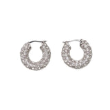 18K Plated Rhinestone Hoop Earrings