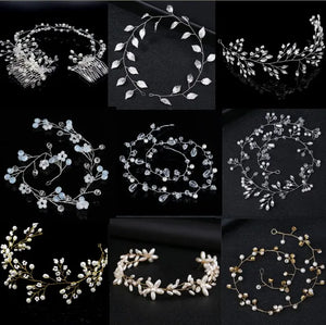 Pearl Crystal Bridal Headband Wedding Hair Jewelry
