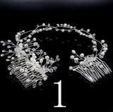 Pearl Crystal Bridal Headband Wedding Hair Jewelry