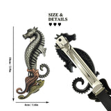 Women Bridal Metal Sea Horses Ocean French Updo Hair Head Clip