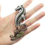 Women Bridal Metal Sea Horses Ocean French Updo Hair Head Clip
