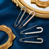 Crystal & Pearl Women Brooch Pins Sweater Clips Gold & Silver (8 Pieces)