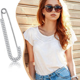Crystal & Pearl Women Brooch Pins Sweater Clips Gold & Silver (8 Pieces)