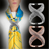 Crystal Silk Scarf Clip Buckle Holder Jewelry Gift