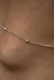 Women Bulk Chain Pattern Silver Anklets