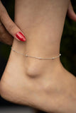 Women Bulk Chain Pattern Silver Anklets