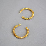 Women's C Plated Earrings Hoop with 925 Silver Pin