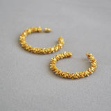 Women's C Plated Earrings Hoop with 925 Silver Pin