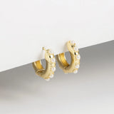 Rainbow CZ Ear Cuff Earrings Set Crystal Clip-on Jewelry