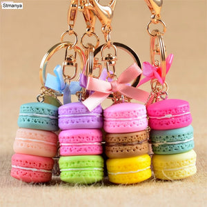 French Pastries Key Chain Bag Charm Car Key Ring Wedding Party Jewelry