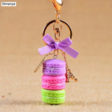 French Pastries Key Chain Bag Charm Car Key Ring Wedding Party Jewelry