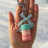 French Pastries Key Chain Bag Charm Car Key Ring Wedding Party Jewelry