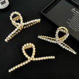 Women's Pearl Hair Clip with Shark Clip Styling Tool