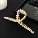 Women's Pearl Hair Clip with Shark Clip Styling Tool