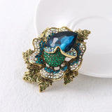 Women Chinese Rhinestone Necktie Pin Brooch Wedding Dress Buckle DIY Bow Tie