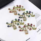 Women Chinese Rhinestone Necktie Pin Brooch Wedding Dress Buckle DIY Bow Tie