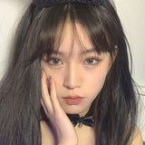 Women Cosplay Bowknot Choker Necklace Costume with Bell Gothic Choker
