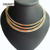 Stainless Steel Choker Collar Chains Necklace for Girls Gift
