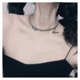 Stainless Steel Bead Chain Ball Necklace Punk Jewelry