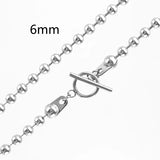 Stainless Steel Bead Chain Ball Necklace Punk Jewelry