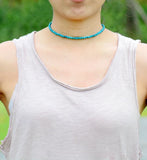 Natural Stone Choker Necklace Womens Collar Necklace Neck Choker