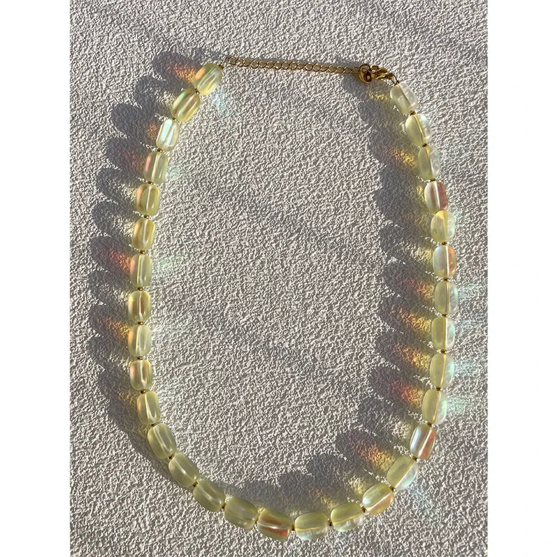 Crystal Beads Necklace Women Natural Stone Necklaces Art Jewelry