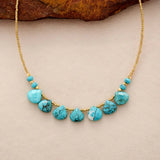Turquoise Seed Beads Choker Necklace for Women