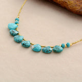 Turquoise Seed Beads Choker Necklace for Women