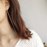 925 Sterling Silver Tassel Earrings Snake Chain Threader