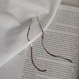 925 Sterling Silver Tassel Earrings Snake Chain Threader