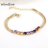 Zircon Snake Chain Tennis Bracelet - Women's Classic Jewelry Gift