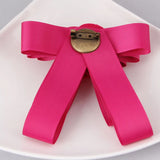 Wool Camellia Rose Ribbon Bow Knot Flower Brooch Coat Dress Corsage