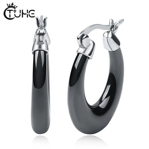 Women Ceramic Clip-On Earrings for Christmas Gift