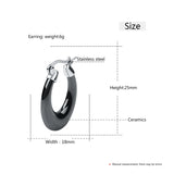 Women Ceramic Clip-On Earrings for Christmas Gift