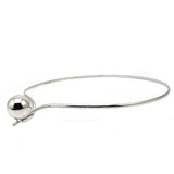Circle Metal Ball Statement Necklace Silver