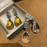 Women Large Water Drop Earrings Bright Jewelry