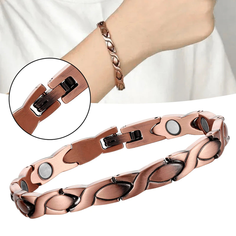 Vintage Women Copper Bracelet with Magnets - Arthritis Therapy