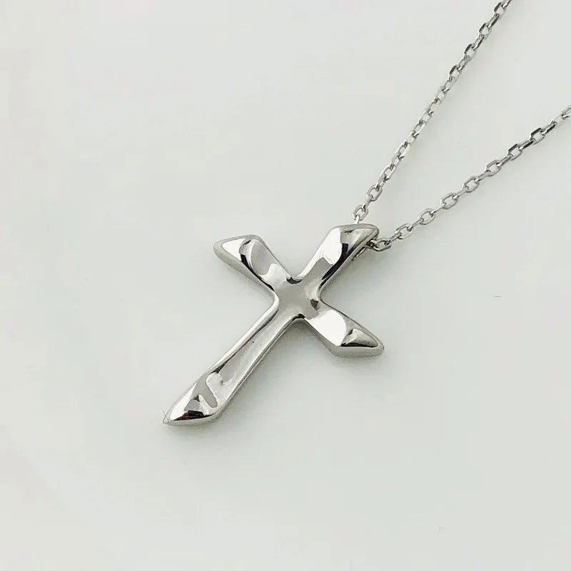 925 Silver Pendant Necklace Cross Religious 18k Crucifix Necklace
