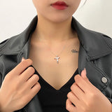 925 Silver Pendant Necklace Cross Religious 18k Crucifix Necklace