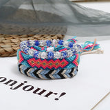 Crystal Boho Bracelet Set Ethnic Rhinestone Beads Charm Wrap Bangle