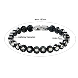 Crystal Bracelet With Rhinestone Never Fade Ceramic Bangle