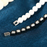 Crystal Bracelet With Rhinestone Never Fade Ceramic Bangle
